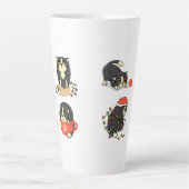 Schattigee en Funny Christmas Cats Latte Mok (Voorkant)