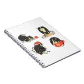 Schattigee en Funny Christmas Cats Notitieboek (Rechterzijde)