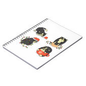 Schattigee en Funny Christmas Cats Notitieboek (Linkerzijde)