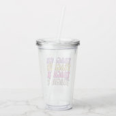 Schattigee en gedurfde groovy leraar acryl drinkbeker (Achterkant)