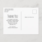 Schattigee en Gelukkige Blauw-Groene Kwallen Dank  Briefkaart (Achterkant)