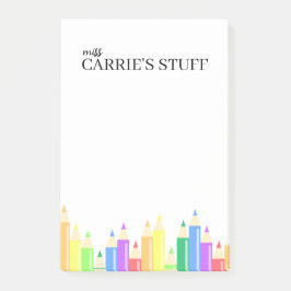 Schattigee en gepersonaliseerde leerkracht post-it® notes