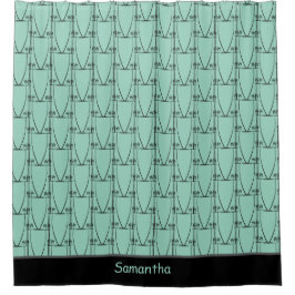 Schattigee en Geweldige kokospalmen silhouetpatroo Douchegordijn