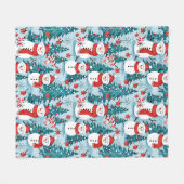 Schattigee en gezellige sneeuwman kerst fleece deken (Voorkant (Horizontaal))