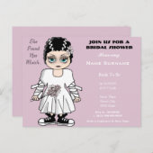 Schattigee en grappige bruidsdouche uitnodiging (Voorkant / Achterkant)