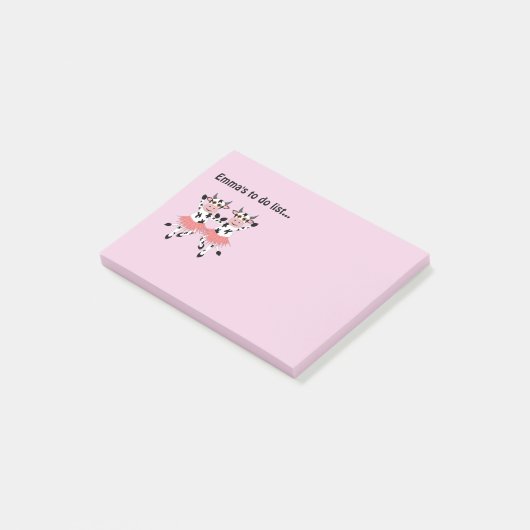 Schattigee en grappige dansen koeien op maat post-it® notes (Schuin)