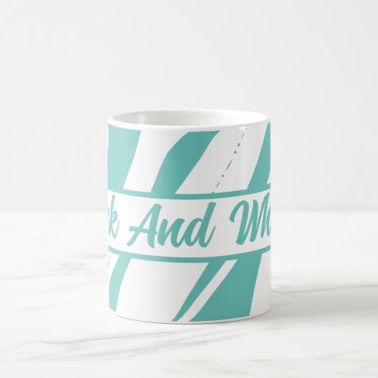 Schattigee en grappige Drink en fluister turquoise Koffiemok (Center)