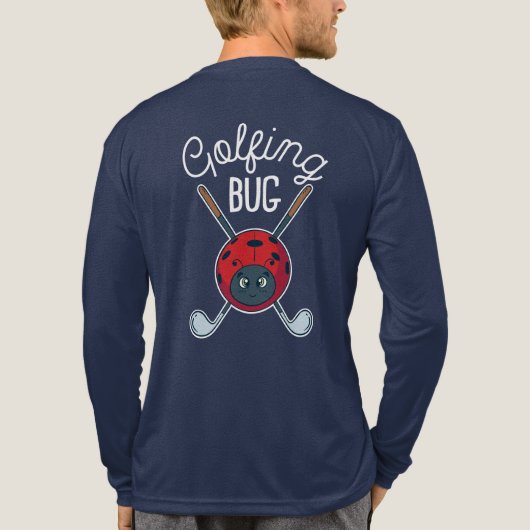 Schattigee en Grappige Golfen Bug Custom Modern Tri-Blend Shirt (Achterkant volledig)