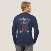 Schattigee en Grappige Golfen Bug Custom Modern Tri-Blend Shirt (Achterkant)