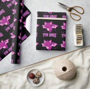 Schattigee en grappige Halloween Vampire Bats You Cadeaupapier