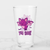 Schattigee en grappige Halloween Vampire Bats You Glas (Achterkant)