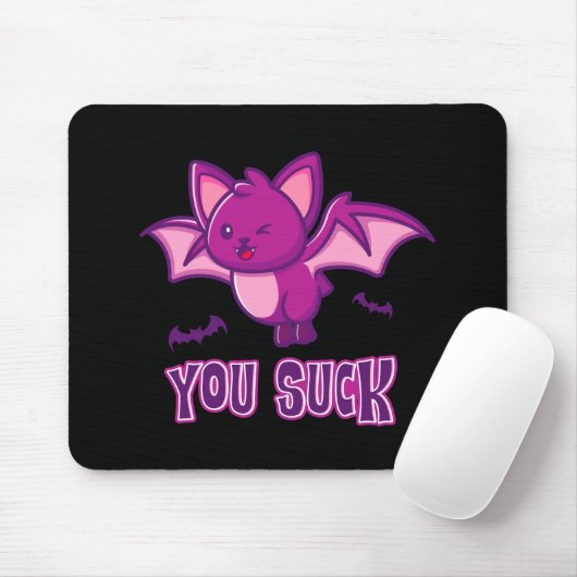 Schattigee en grappige Halloween Vampire Bats You Muismat (Met muis)