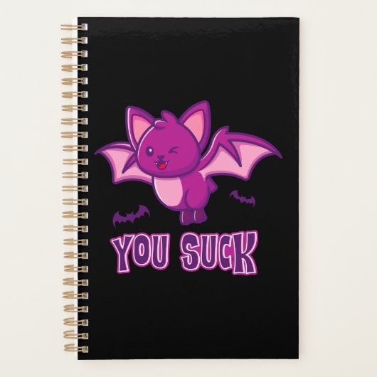 Schattigee en grappige Halloween Vampire Bats You  Planner (Voorkant)