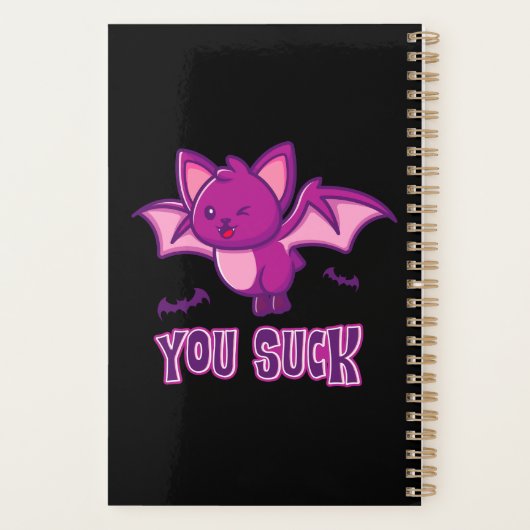 Schattigee en grappige Halloween Vampire Bats You  Planner (Achterkant)