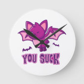 Schattigee en grappige Halloween Vampire Bats You Ronde Klok (Voorkant)