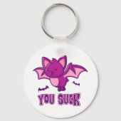 Schattigee en grappige Halloween Vampire Bats You Sleutelhanger (Voorkant)