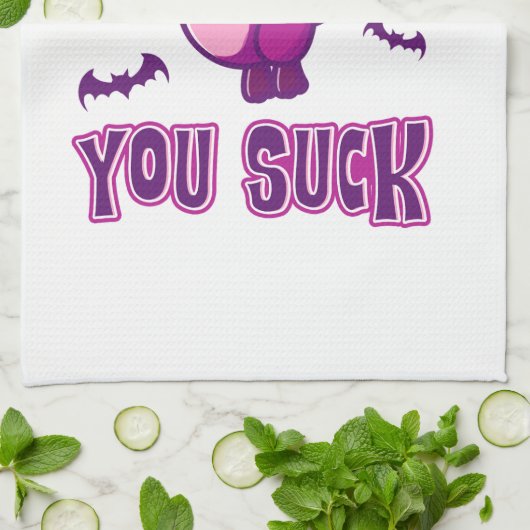 Schattigee en grappige Halloween Vampire Bats You  Theedoek (Gevouwen)