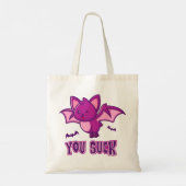 Schattigee en grappige Halloween Vampire Bats You Tote Bag (Achterkant)