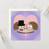 Schattigee en grappige hedgehugs en kusjes kaart (Voorkant / Achterkant in situ)
