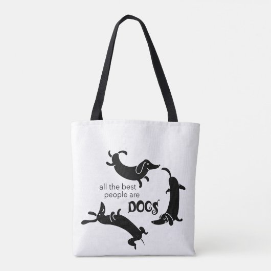 Schattigee en grappige hondenliefhebber tote bag (Achterkant)