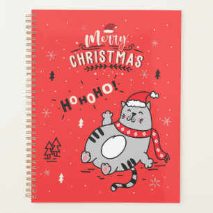 Schattigee en grappige kat kerst vrolijke groeten planner