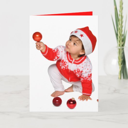 Schattigee en grappige kerst Kaart - Baby (Voorkant)