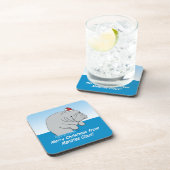 Schattigee en grappige Manatee Claus Bier Onderzetter (Rechterzijde)