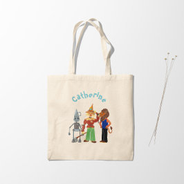 Schattigee en grappige personages met jouw naam tote bag