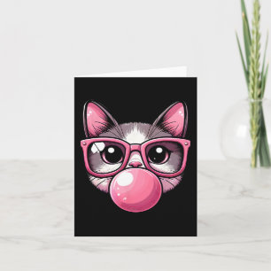 Schattigee en grappige poes roze zonneschermen en kaart