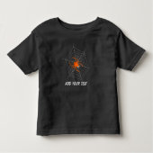 Schattigee en grappige spin en web Halloween Kinder Shirts (Voorkant)