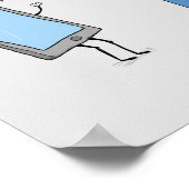 Schattigee en grappige telefoon en dik boek lang v poster (Hoek)