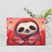 Schattigee en grappige Valentijnsdag voor kinderen Feestdagenkaart (Staand voorkant)