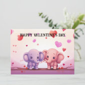 Schattigee en grappige Valentijnsdag voor kinderen Feestdagenkaart (Staand voorkant)