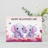 Schattigee en grappige Valentijnsdag voor kinderen Feestdagenkaart (Staand voorkant)