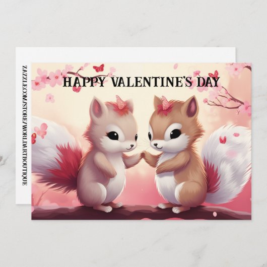 Schattigee en grappige Valentijnsdag voor kinderen Feestdagenkaart (Voorkant / Achterkant)