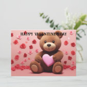 Schattigee en grappige Valentijnsdag voor kinderen Feestdagenkaart (Staand voorkant)