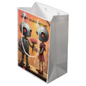 Schattigee en grappige Valentijnsdag voor kinderen Medium Cadeauzakje (Achterkant Gekanteld)