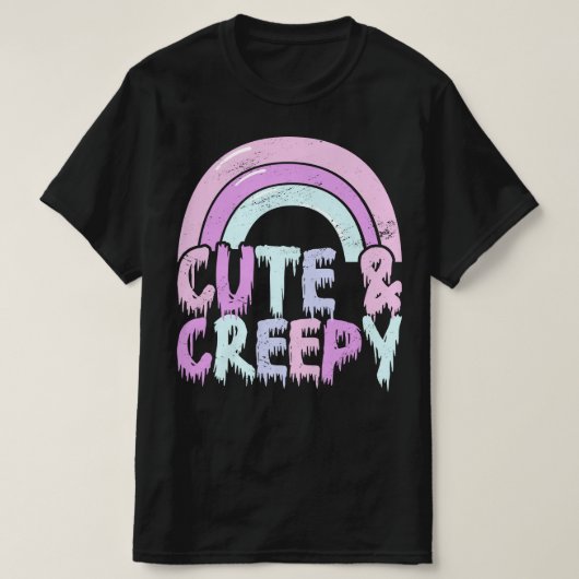 Schattigee en griezelige pastel Gothic druppel T-shirt (Design voorkant)