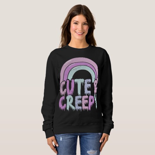 Schattigee en griezelige pastel Gothic druppel Trui (Voorkant volledig)