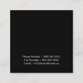 Schattigee en grillige cupcake bakkerij Visitekaar Vierkante Visitekaartje (Achterkant)