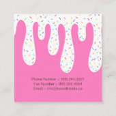 Schattigee en grillige cupcake bakkerij Visitekaar Vierkante Visitekaartje (Achterkant)