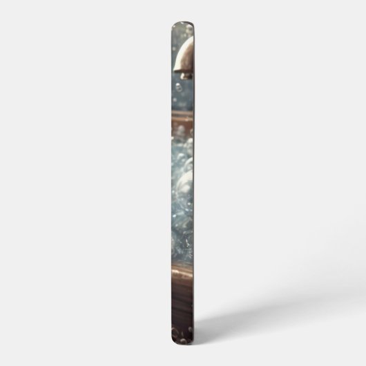 Schattigee en grillige kat in bad telefoon samsung galaxy hoesje (Linkerkant)