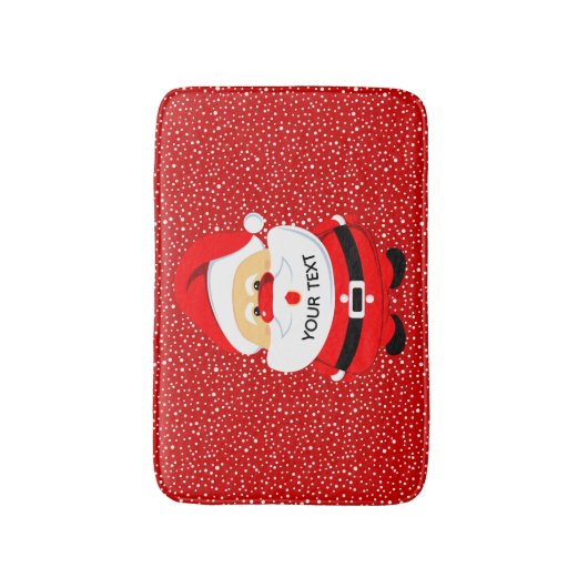 Schattigee en grillige kerstman, kerstvakantie badmat (Voorkant Verticaal)