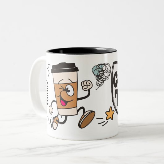 Schattigee en grillige koffietijd Mok (Voorkant links)