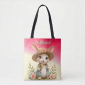 Schattigee en grillige konijn tote bag (Voorkant)