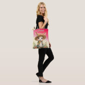 Schattigee en grillige konijn tote bag (Op model)
