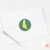 Schattigee en Happy Banana Ronde Sticker (Envelop)
