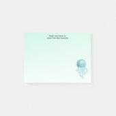 Schattigee en Happy Blue-Green Jellyfish Post-it® Notes (Voorkant)