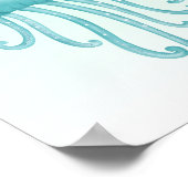 Schattigee en Happy Blue-Green Jellyfish Poster (Hoek)