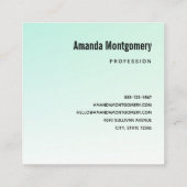 Schattigee en Happy Blue-Green Jellyfish Vierkante Visitekaartje (Achterkant)